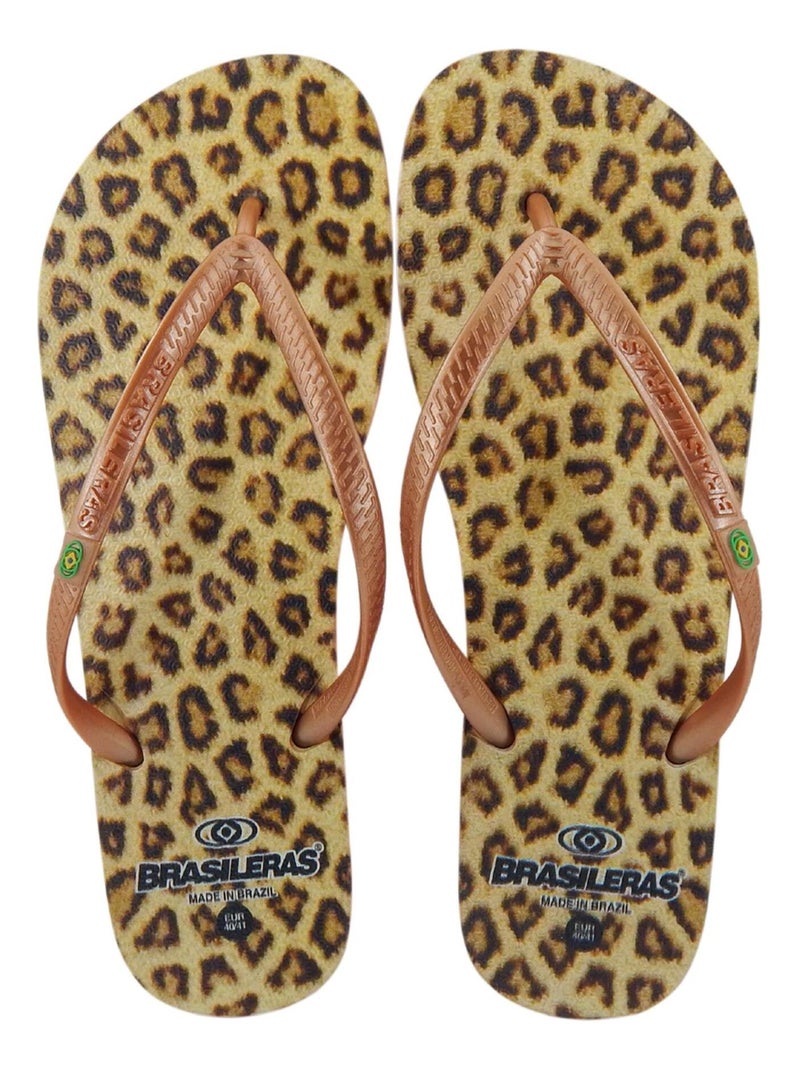 Tongs Brasileras pour femme avec semelles en gomme Marron - Kiabi