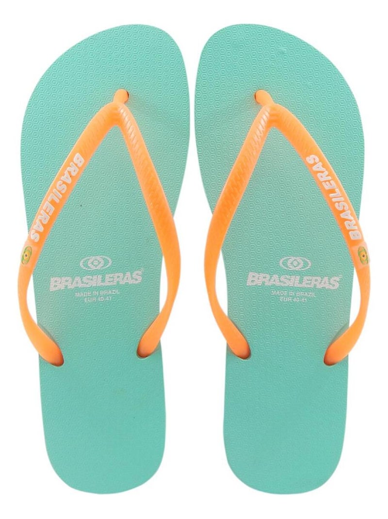 Tongs Brasileras pour femme Brasileras avec semelle en gomme Vert d'eau - Kiabi