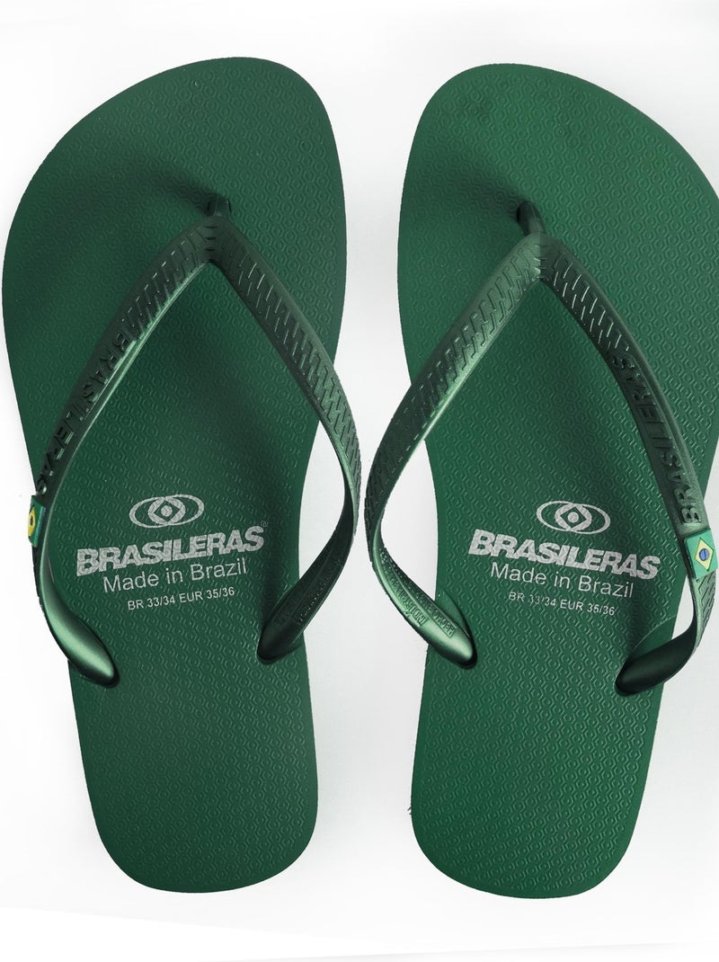 Tongs Brasileras pour femme Brasileras semelle en gomme Vert foncé - Kiabi