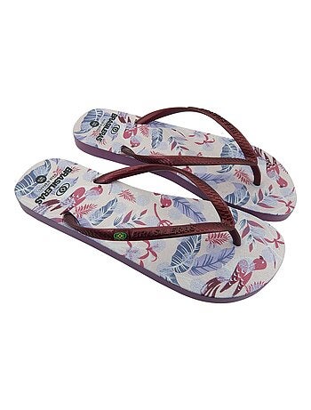 Tongs Brasileras pour femme semelle en gomme