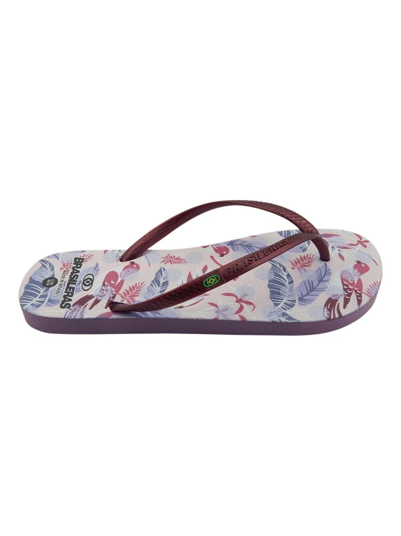 Tongs Brasileras pour femme semelle en gomme Bordeaux - Kiabi