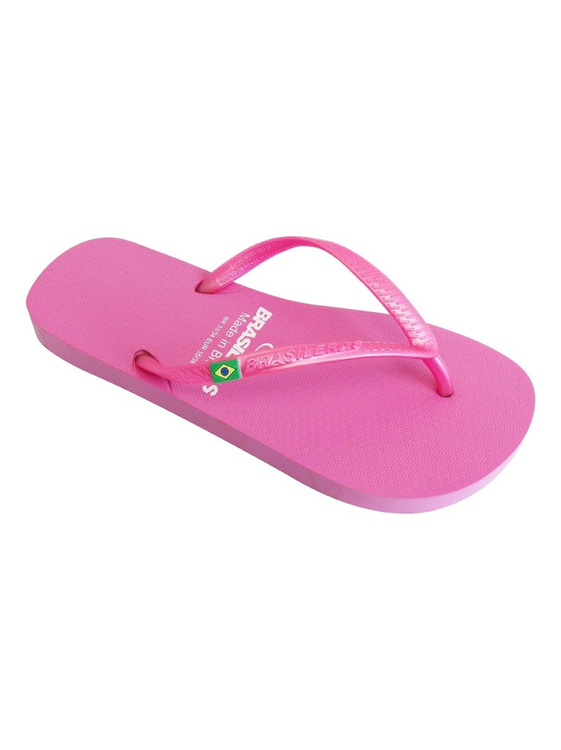 Tongs Brasileras pour femmes avec semelles en caoutchouc Rose - Kiabi