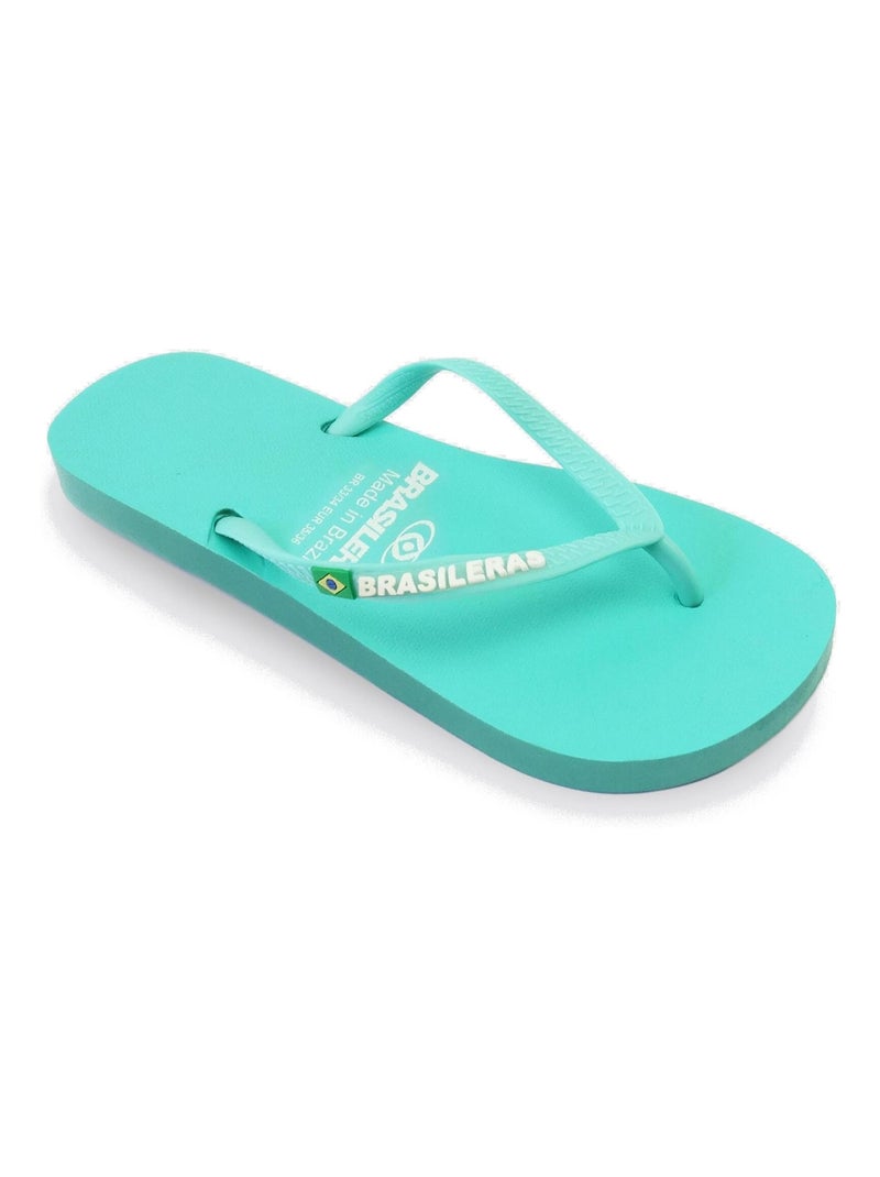 Tongs Brasileras pour femmes avec semelles en caoutchouc Vert d'eau - Kiabi
