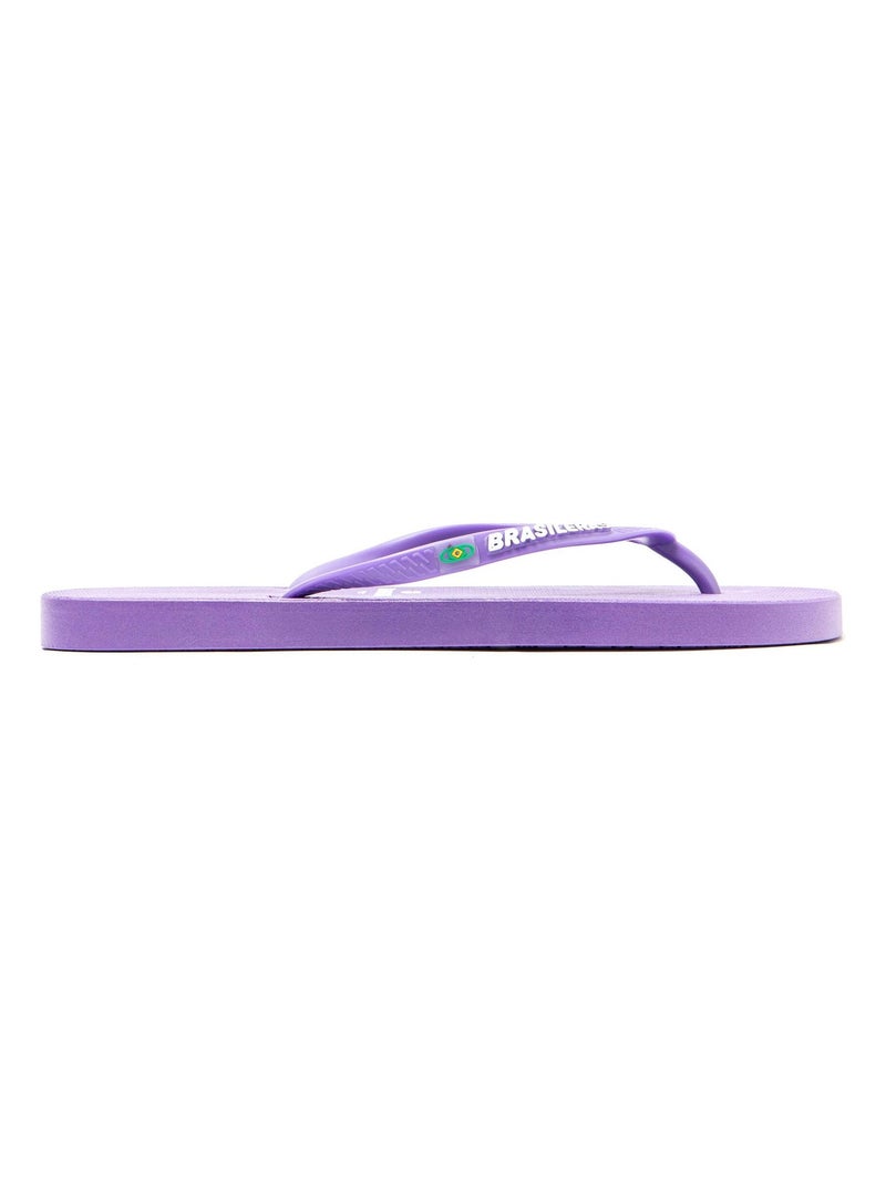 Tongs Brasileras pour femmes avec semelles en gomme antidérapantes Mauve lilas - Kiabi