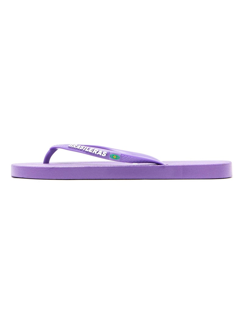 Tongs Brasileras pour femmes avec semelles en gomme antidérapantes Mauve lilas - Kiabi