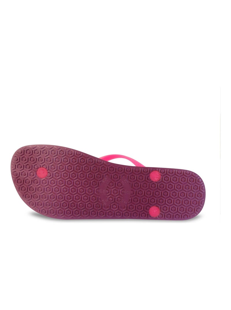 Tongs Brasileras pour femmes avec semelles en gomme Rose fushia - Kiabi