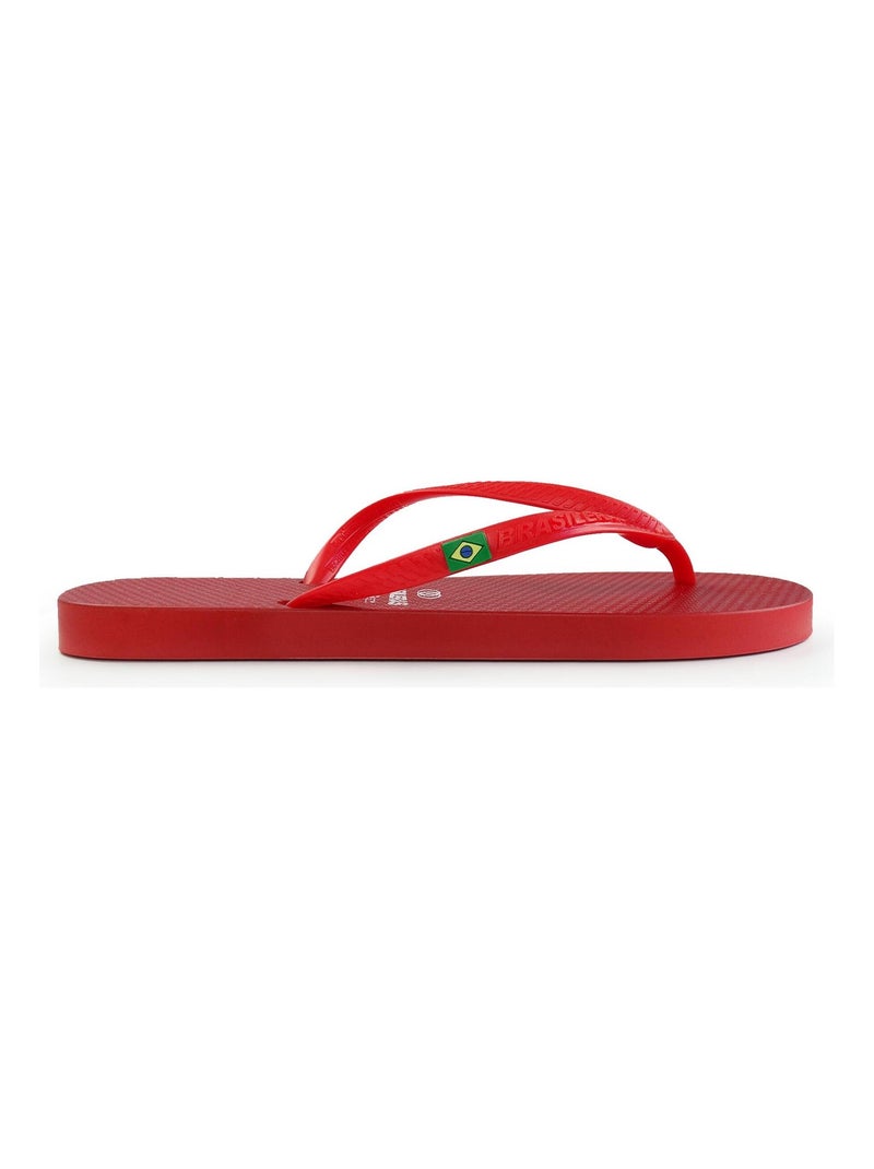Tongs Brasileras pour femmes avec semelles en gomme Rouge - Kiabi