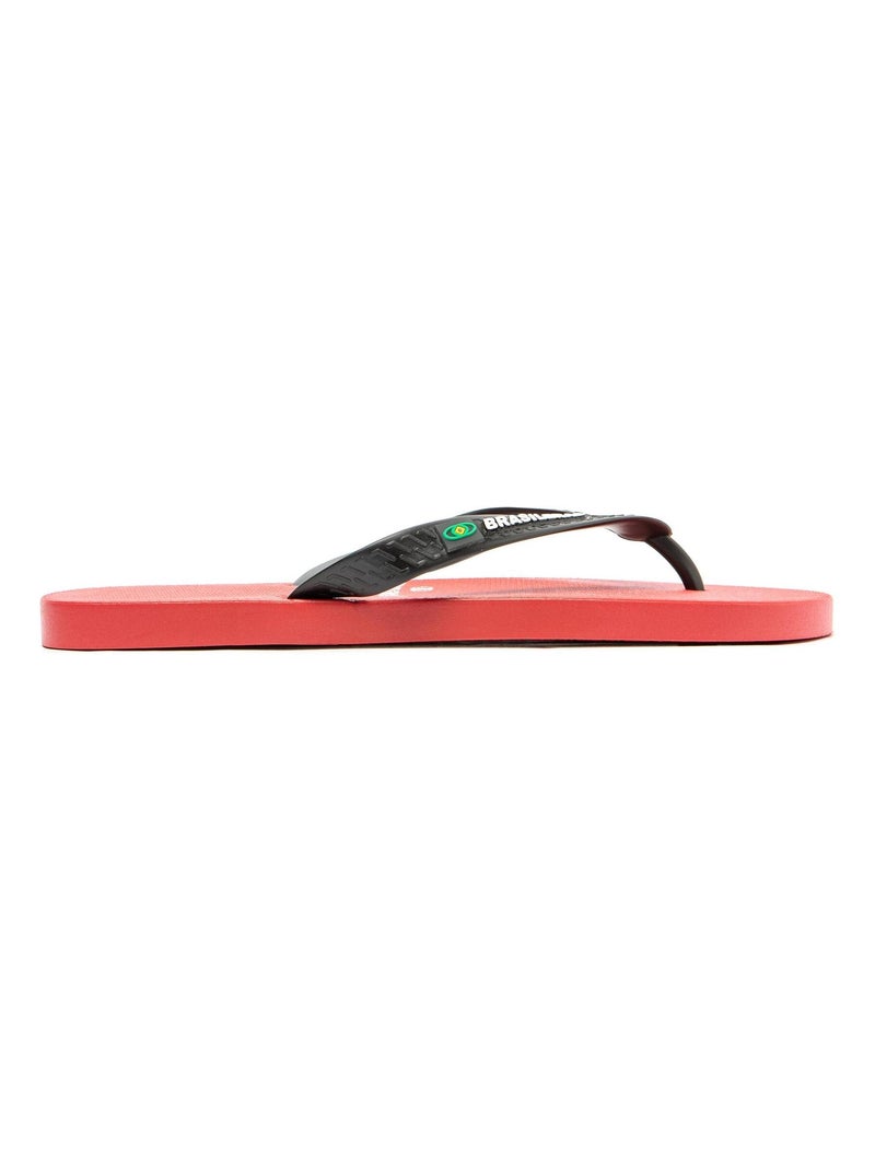 Tongs Brasileras pour homme avec semelle en gomme antidérapante Blanc Rouge Noir - Kiabi