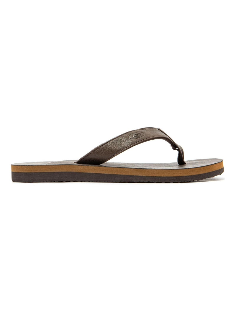 Tongs Brasileras pour homme avec semelle en gomme antidérapante Marron - Kiabi