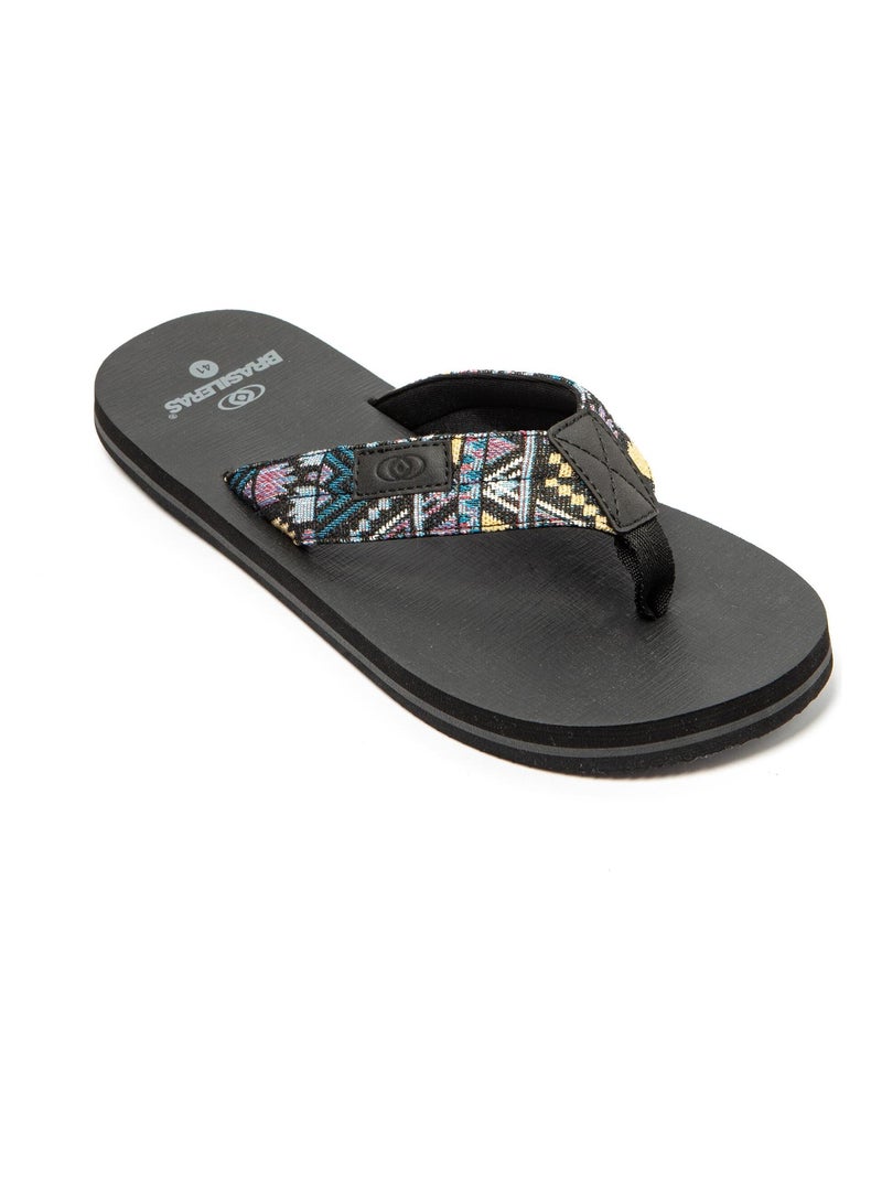 Tongs Brasileras pour homme avec semelle en gomme antidérapante Noir - Kiabi