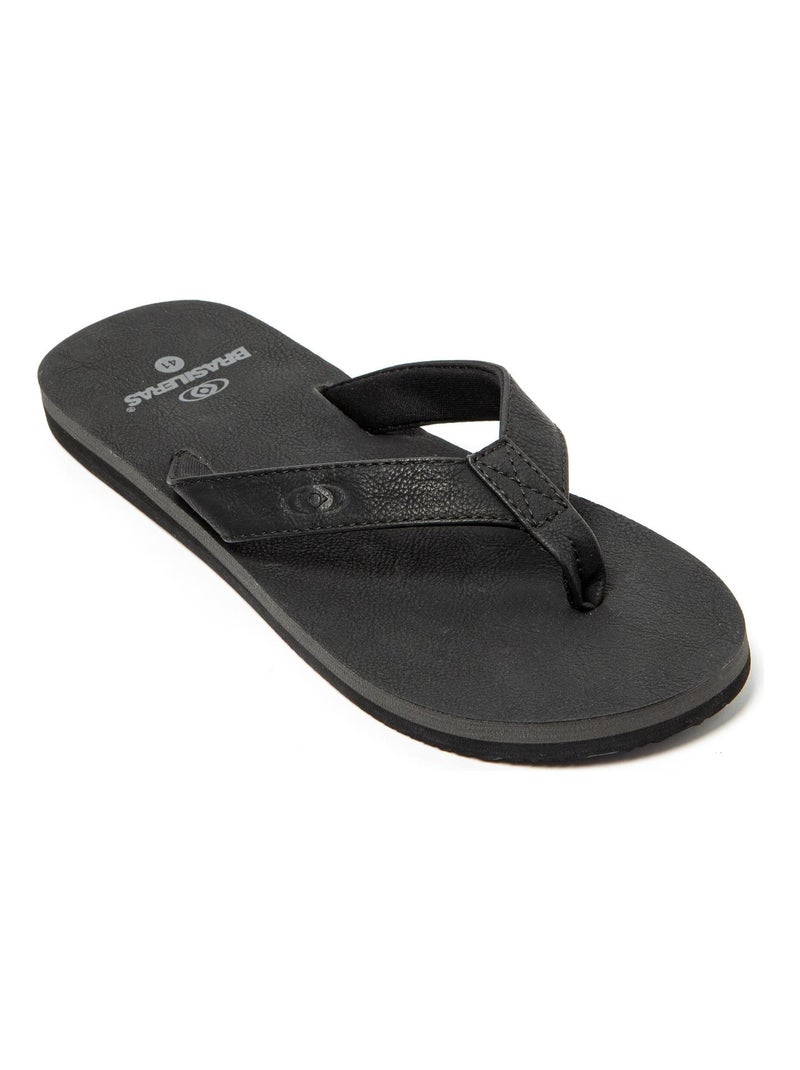 Tongs Brasileras pour homme avec semelle en gomme antidérapante Noir - Kiabi