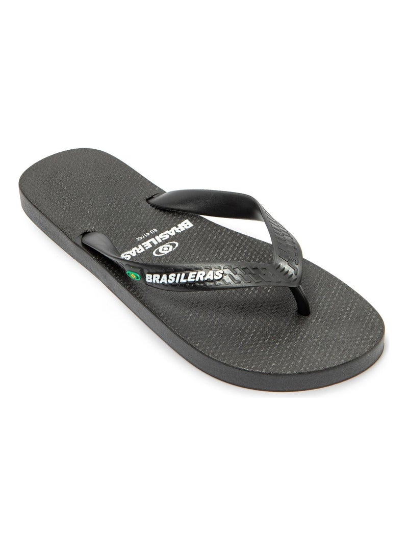 Tongs Brasileras pour homme avec semelle en gomme antidérapante Noir - Kiabi