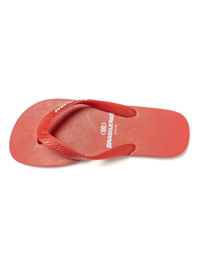 Tongs Brasileras pour homme avec semelle en gomme antidérapante Rouge - Kiabi