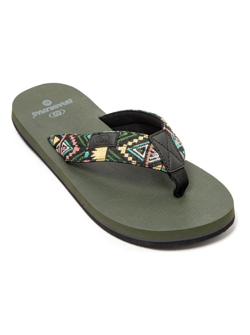 Tongs Brasileras pour homme avec semelle en gomme antidérapante Vert - Kiabi