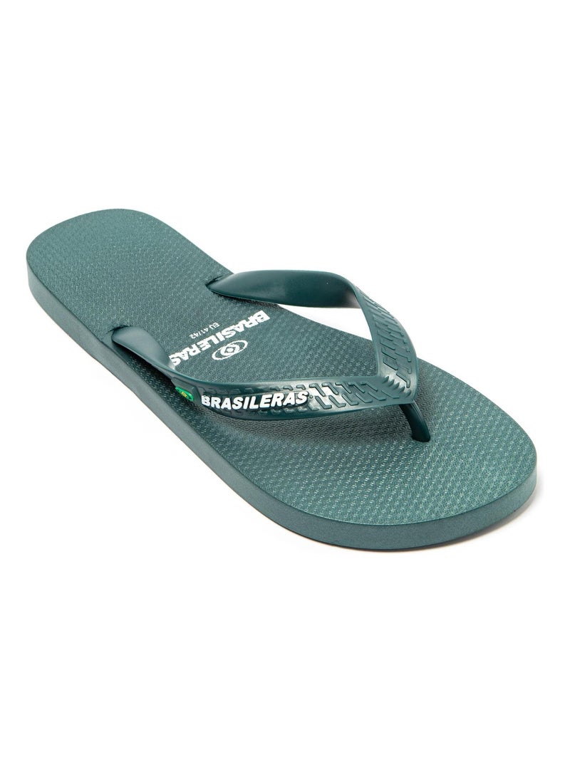 Tongs Brasileras pour homme avec semelle en gomme antidérapante Vert foncé - Kiabi