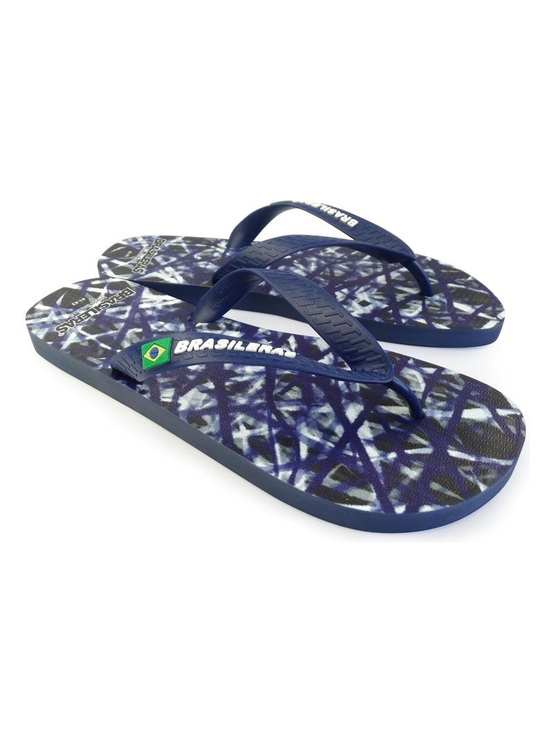 Tongs Brasileras pour homme avec semelle en gomme Bleu foncé - Kiabi