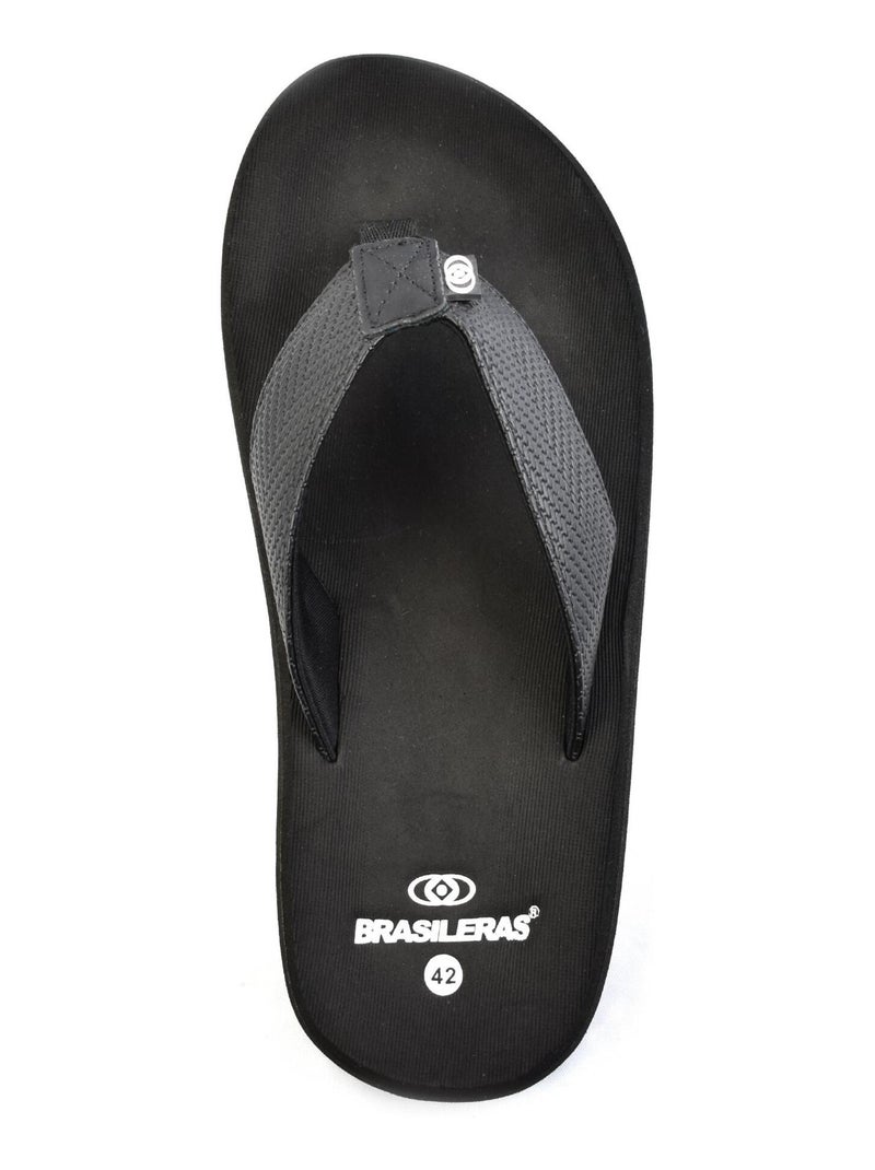 Tongs Brasileras pour homme avec semelle en gomme Noir - Kiabi