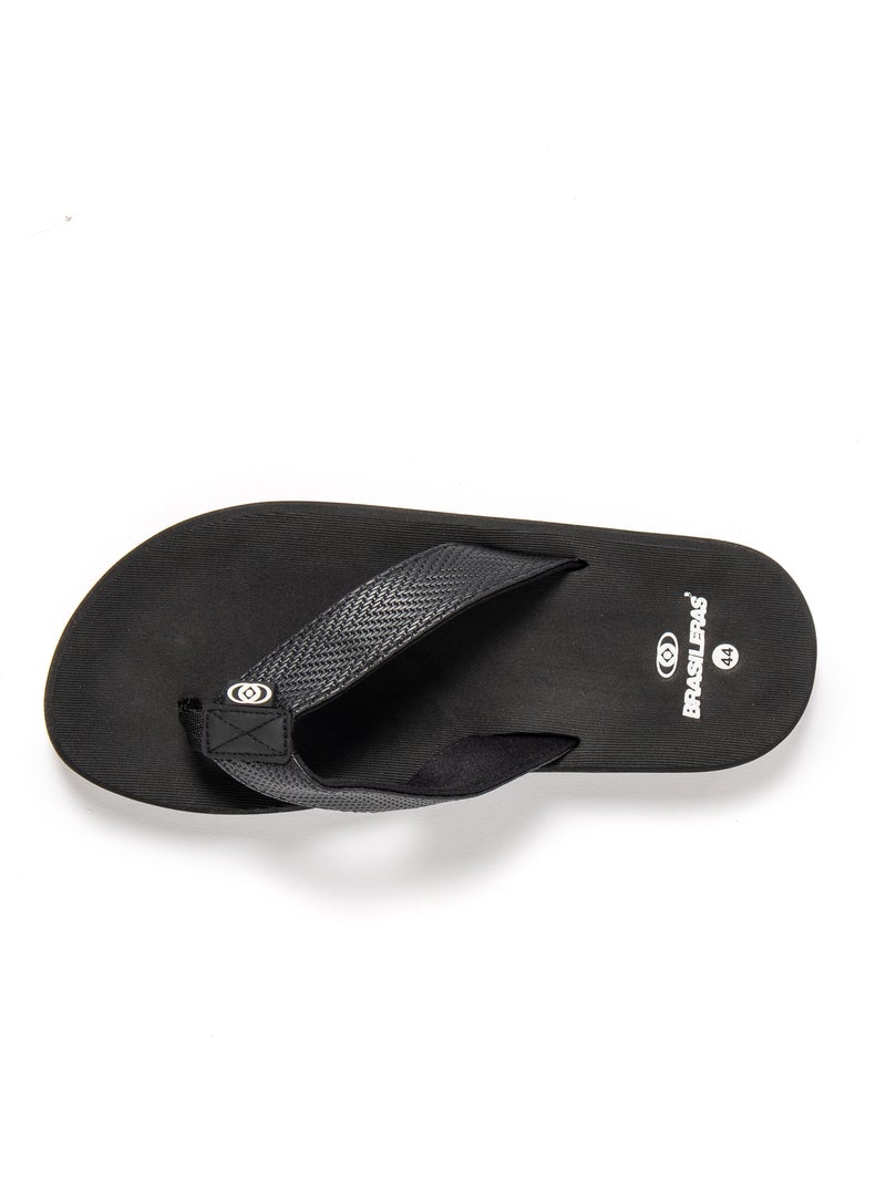 Tongs Brasileras pour homme avec semelle en gomme Noir - Kiabi