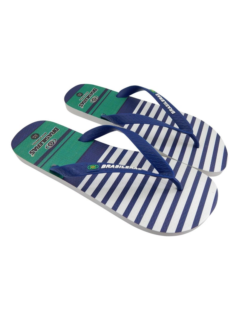 Tongs Brasileras pour hommes semelles en gomme Bleu - Kiabi