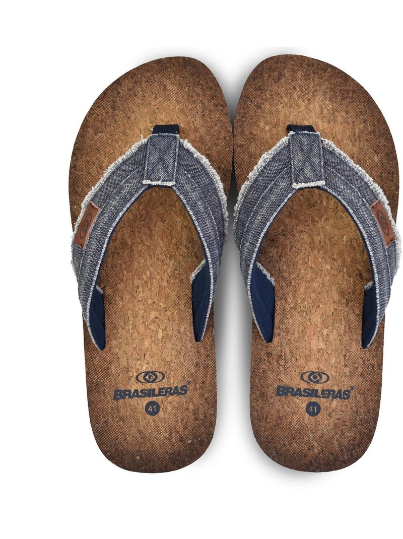 Tongs Brasileras pour hommes semelles en gomme Bleu - Kiabi