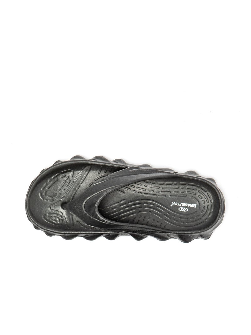 Tongs Brasileras semelles en gomme pour hommes Noir - Kiabi