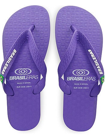 Tongs brasileras unisexes avec semelle en gomme antidérapante.