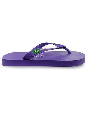 Tongs brasileras unisexes avec semelle en gomme antidérapante.