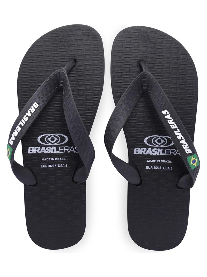 Tongs Brasileras unisexes avec semelle en gomme antidérapante. Noir - Kiabi