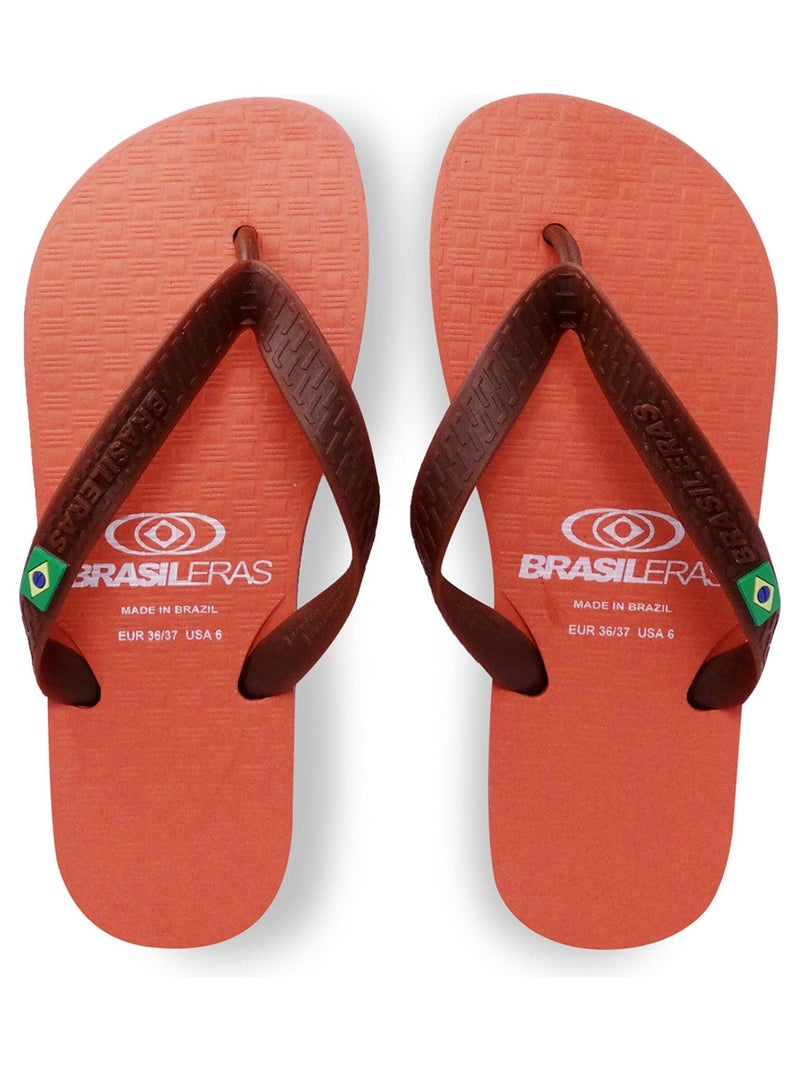 Tongs Brasileras unisexes avec semelle en gomme antidérapante. Orange - Kiabi