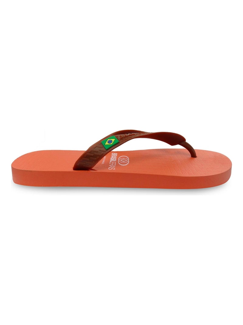 Tongs Brasileras unisexes avec semelle en gomme antidérapante. Orange - Kiabi