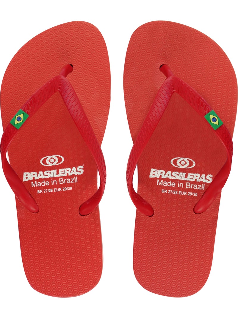 Tongs Brasileras unisexes avec semelle en gomme antidérapante. Rouge - Kiabi