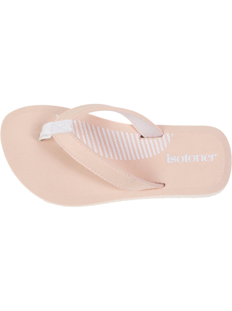 Tongs Confort et tige colorée  Isotoner Beige - Kiabi