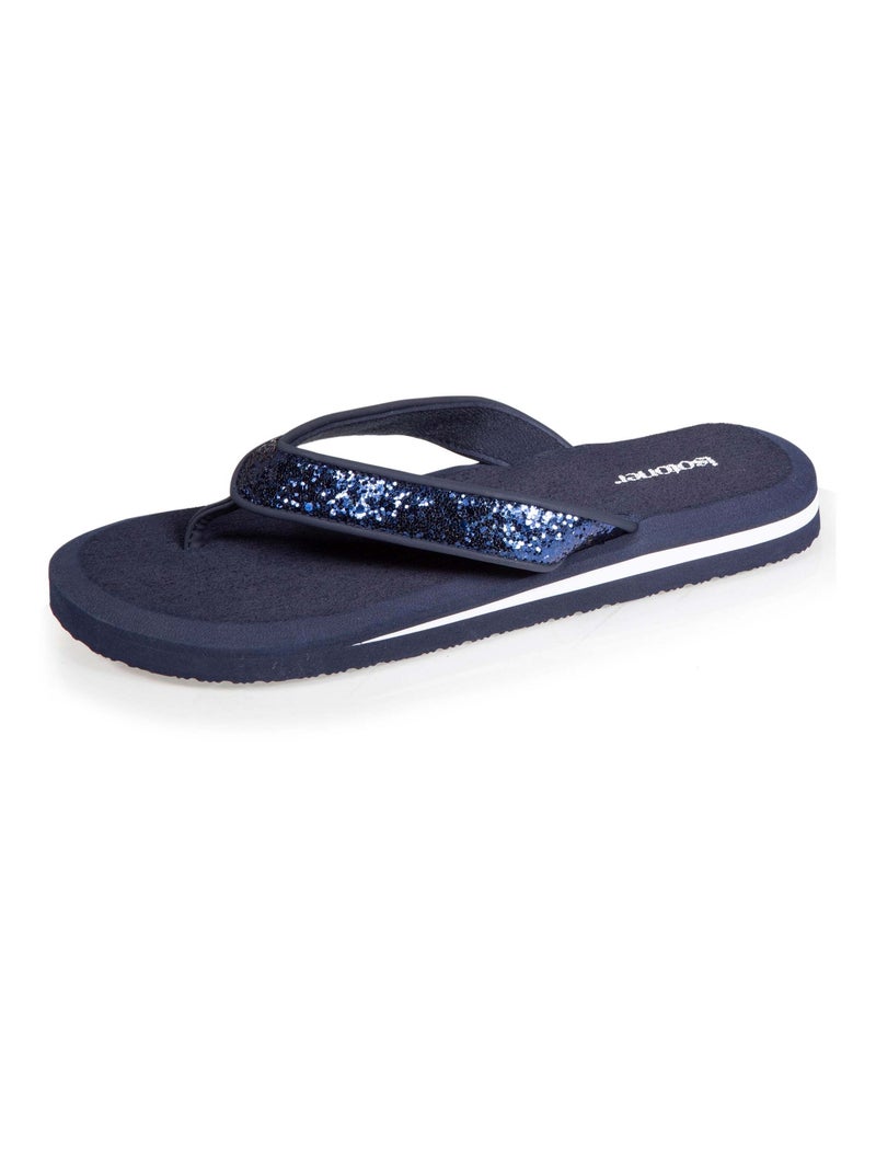 Tongs confortables, dessus moelleux  Isotoner Bleu marine - Kiabi