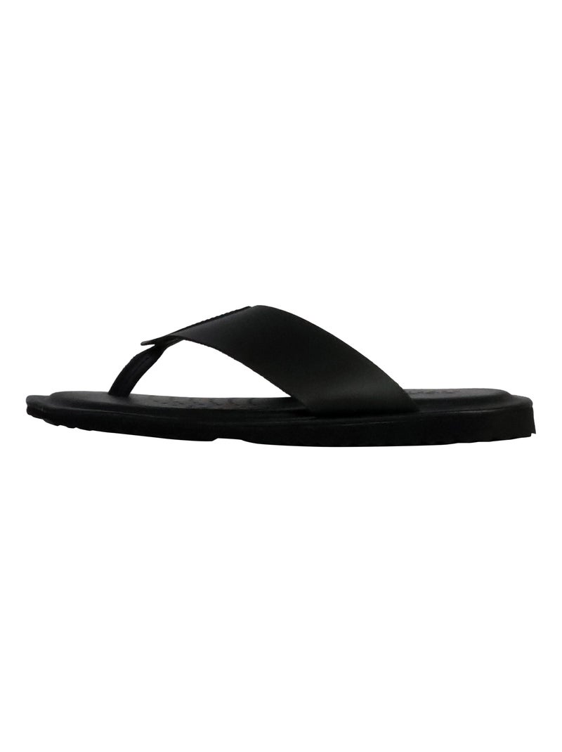Tongs Cuir Geox Erice Noir - Kiabi