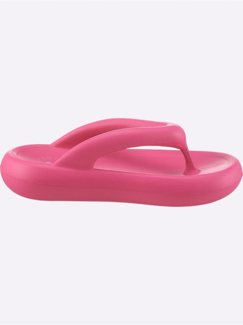 Tongs De Fabrication Espagnole - Taille Standard - Helline Rose fushia - Kiabi