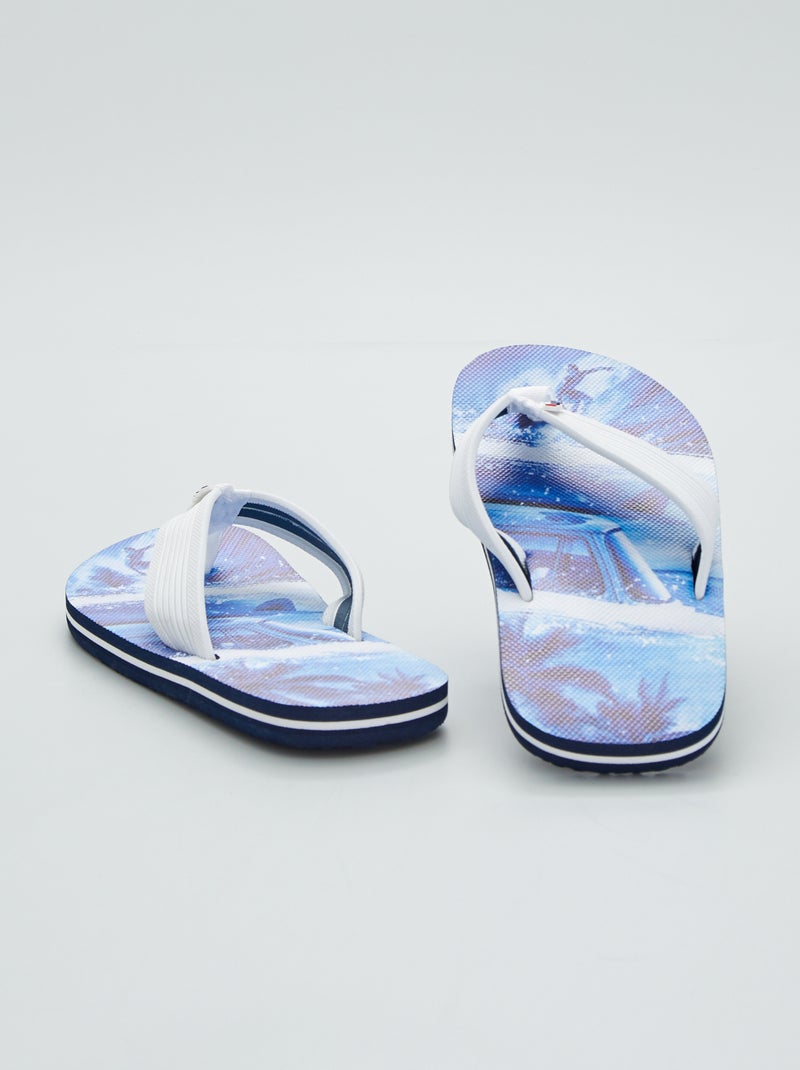 Tongs de plage Bleu - Kiabi