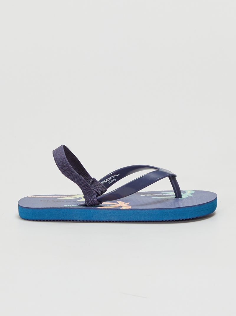 Tongs de plage Bleu - Kiabi