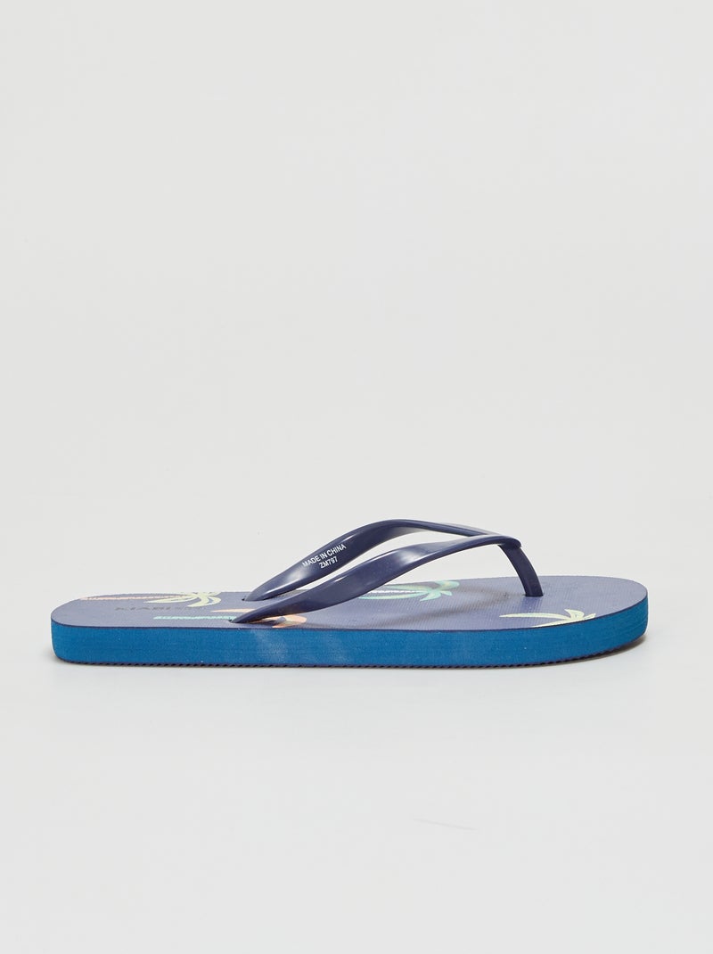 Tongs de plage Bleu - Kiabi