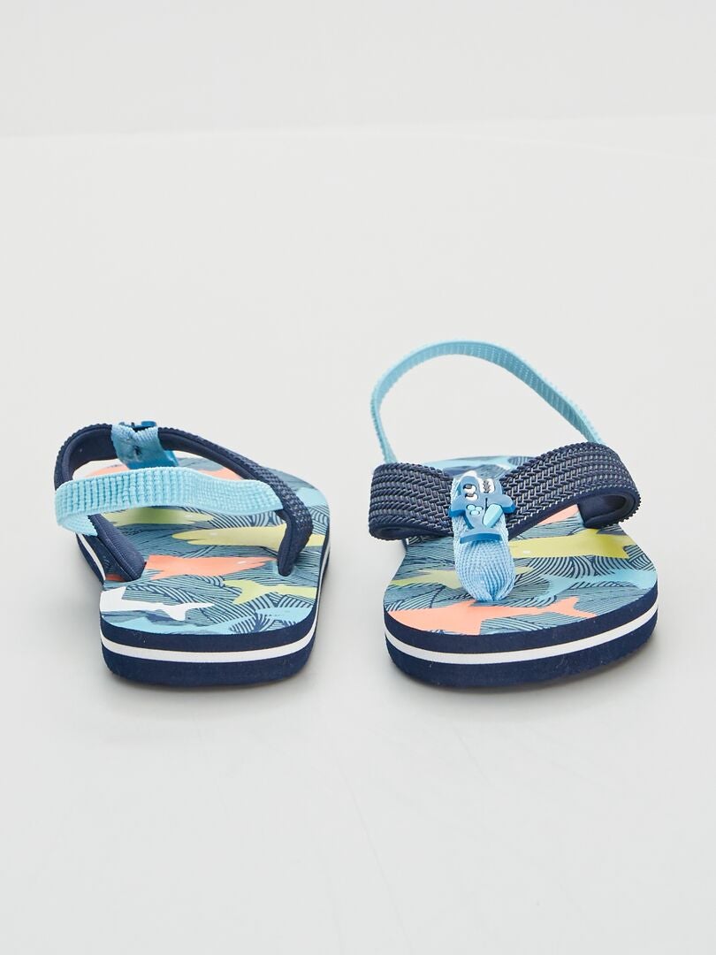 Tongs de plage en textile Bleu Kiabi 4.00€