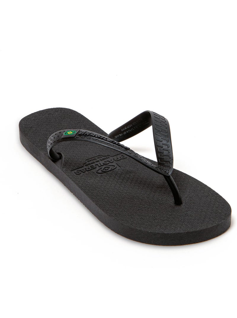 Tongs de plage pour homme Brasileras avec semelle recyclée Noir - Kiabi