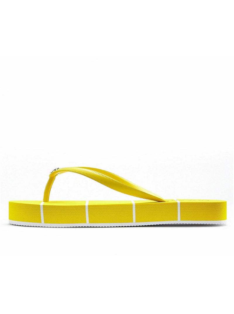 Tongs de plage rayées jaune Jaune - Kiabi