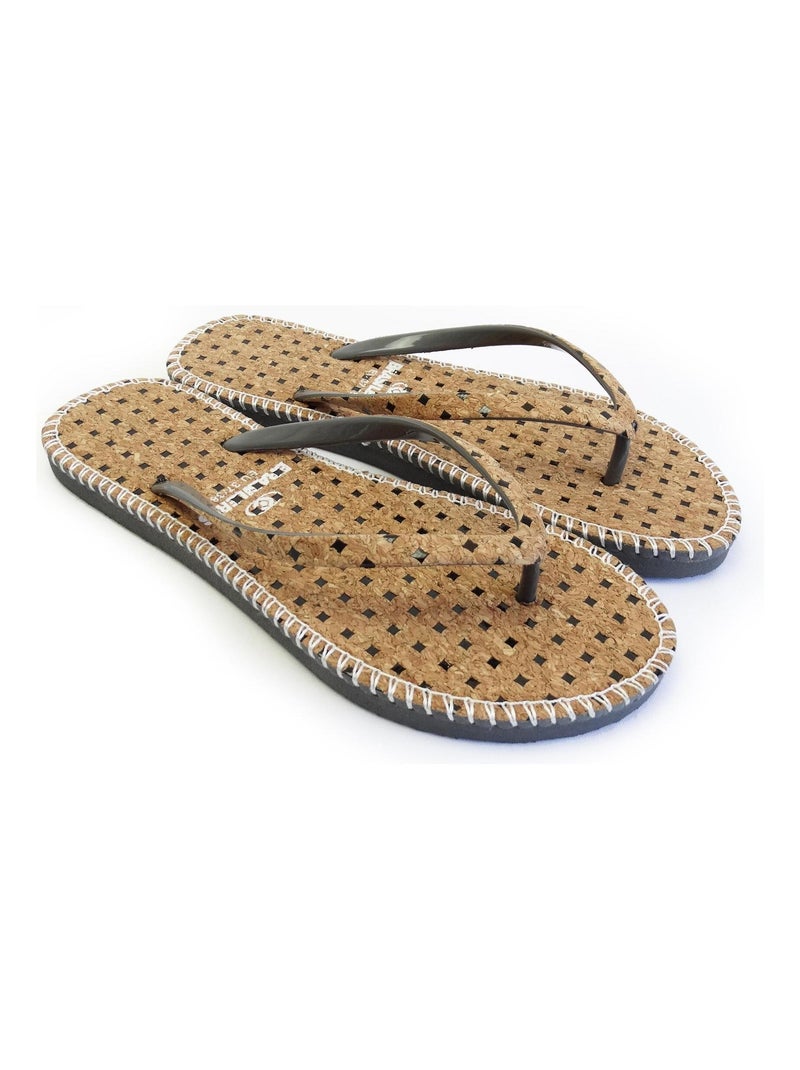 Tongs Espargatas pour femme avec semelle en gomme Gris - Kiabi