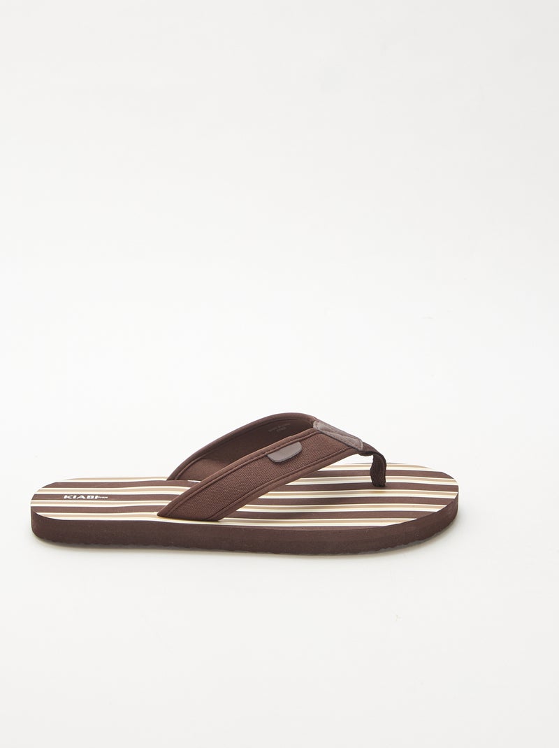 Tongs fantaisies Marron - Kiabi