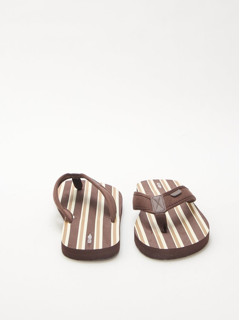 Tongs fantaisies Marron - Kiabi