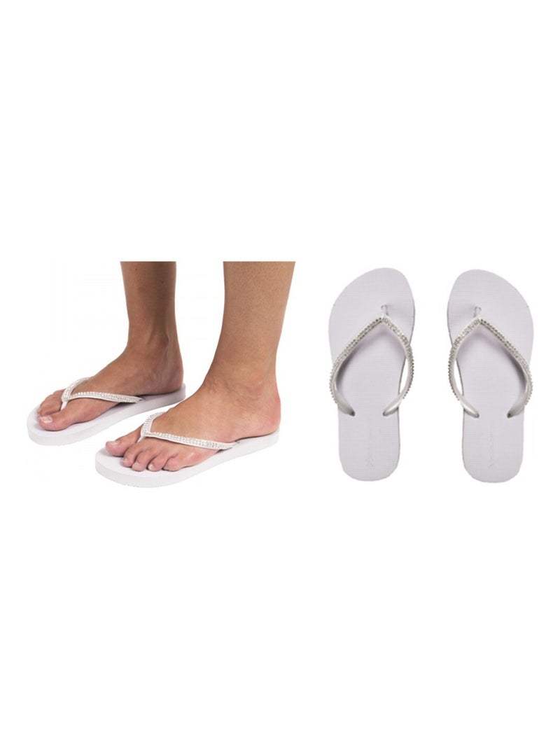 Tongs Femme Blanc - Kiabi
