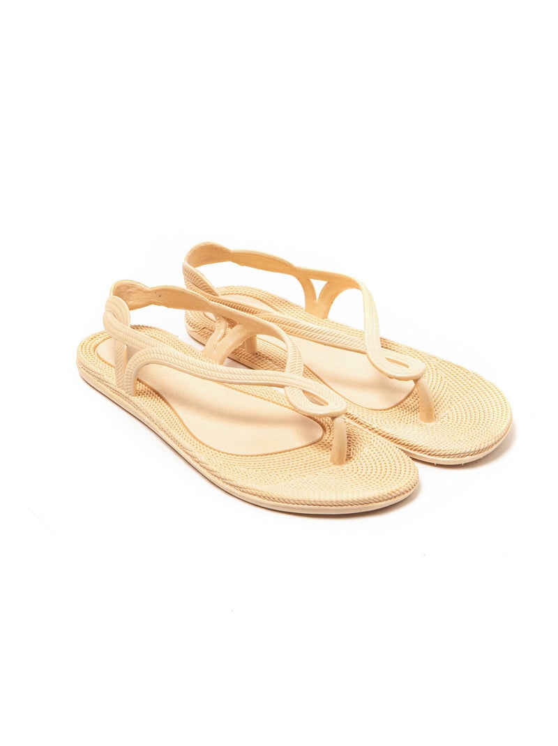 Tongs femme Brasileras semelle en gomme Beige - Kiabi