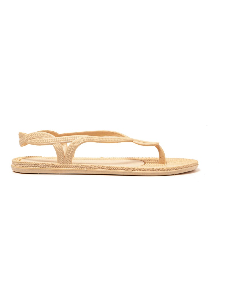 Tongs femme Brasileras semelle en gomme Beige - Kiabi