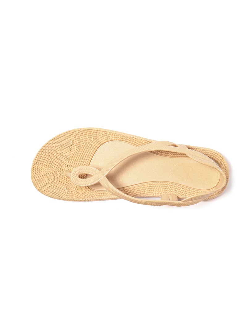 Tongs femme Brasileras semelle en gomme Beige - Kiabi