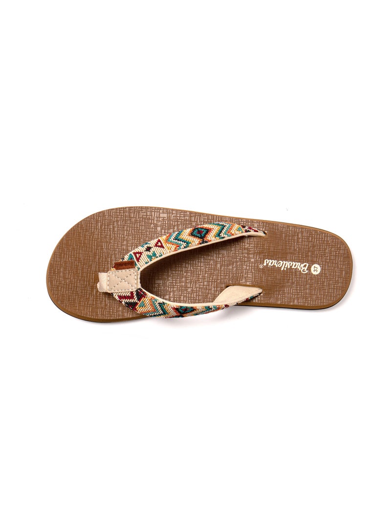 Tongs femme Brasileras semelle en gomme Beige - Kiabi
