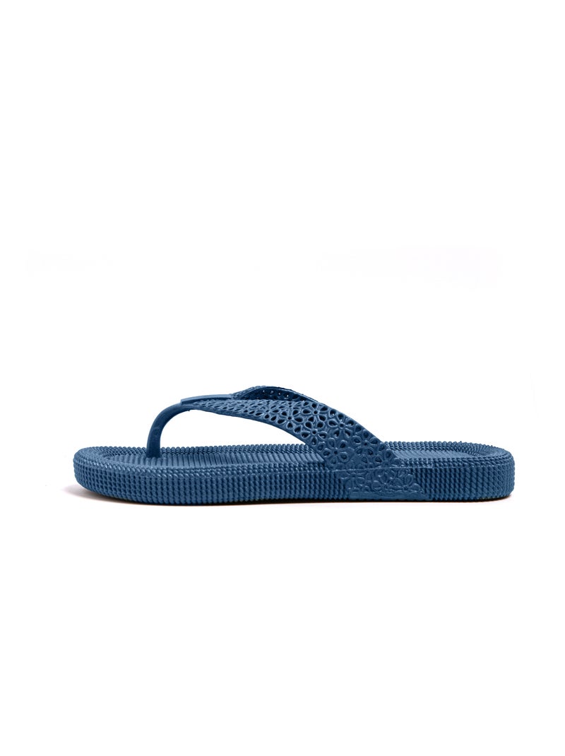 Tongs femme Brasileras semelle en gomme Bleu - Kiabi